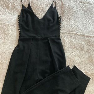 Zimmerman black lace up jumpsuit